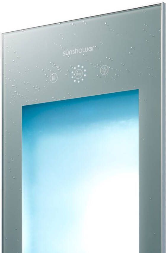 Sunshower Square Pure XL infrarood inbouw 124x20 cm grijs
