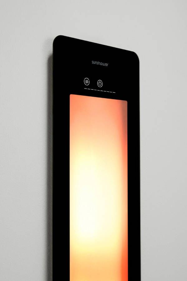 Sunshower Round One-L infrarood 33x185 cm black