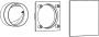 Sunshower Square serie Ventilatieroosterset | 13x13 cm | 2 stuks | Vierkant | Wit - Thumbnail 4