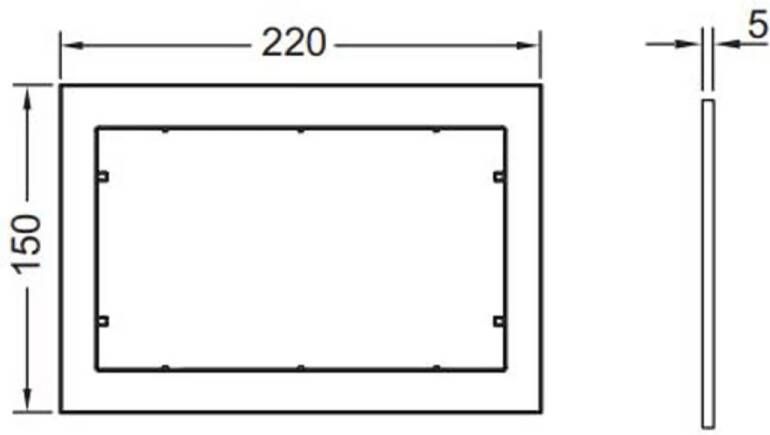 Tece | Afstandhouder | Tussenframe | Chroom glans