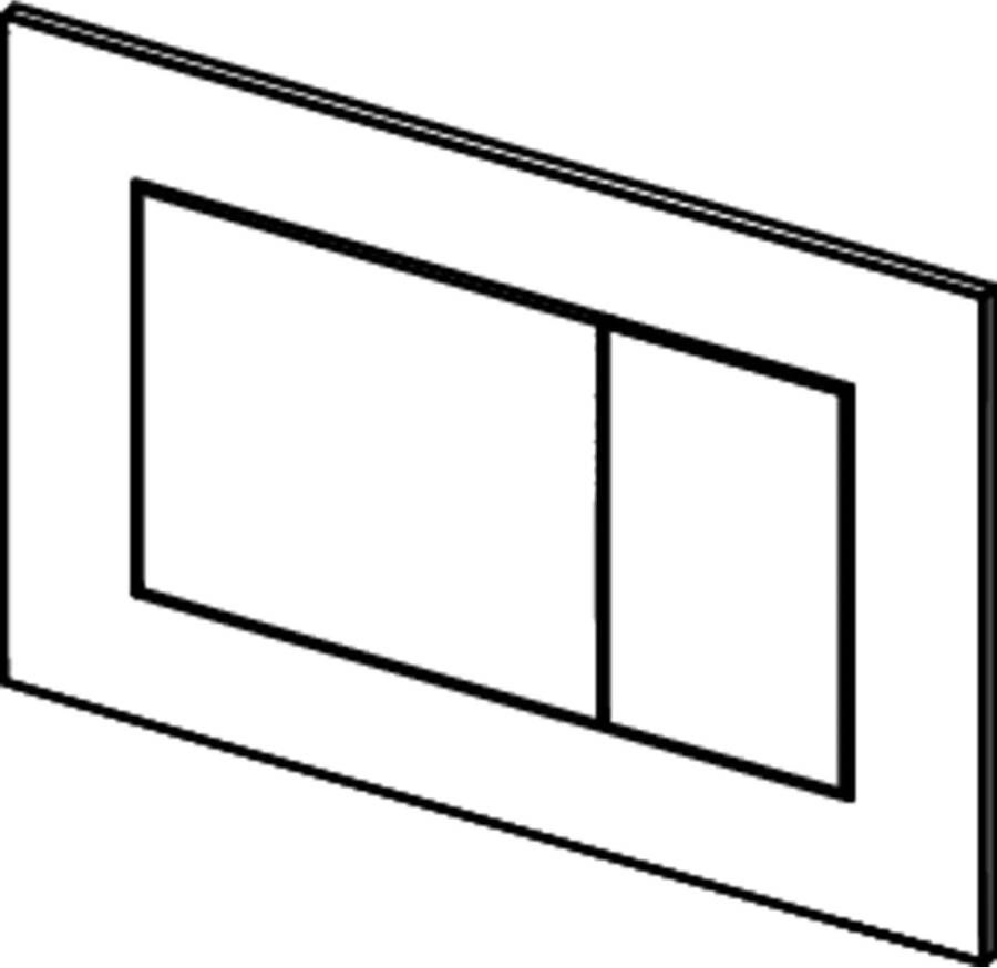 Tece Bedieningsplaat Now | 2 knops | Dualflush | Kunststof | Metallic messing