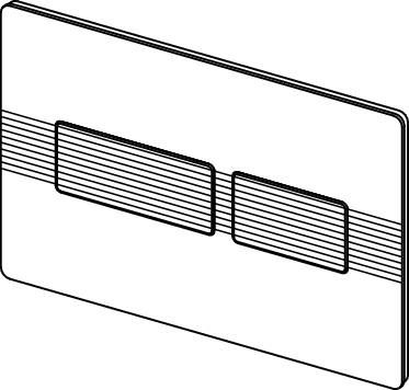 Tece Bedieningsplaat Solid | 2 knops | Dualflush | RVS | Grafiet geborsteld