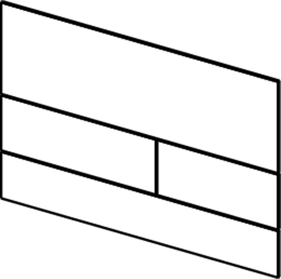 Tece Bedieningsplaat square II | 2 knops | Dualflush | RVS | Chroom geborsteld