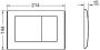 Tece Bedienpaneel Planus | Dualflush | Voor inbouwreservoir | 2 knops | RVS | Mat zijdewit - Thumbnail 2