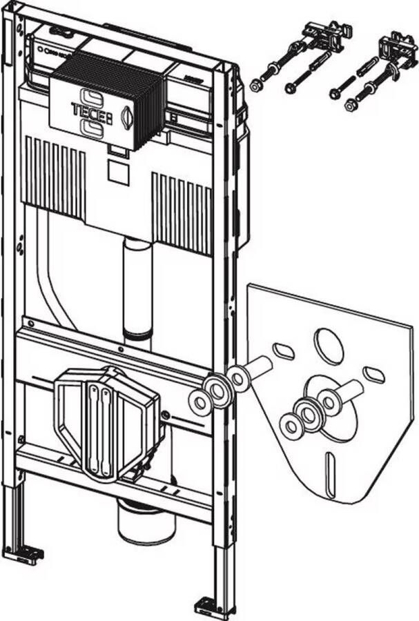 Tece Inbouwreservoir Profil | Met Uni-spoelkast | 112 cm | Frontbediening