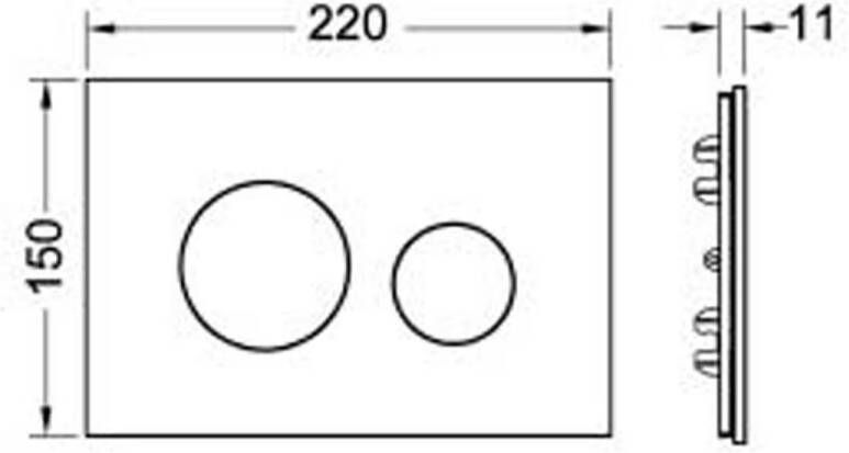 Tece Loop | Bedieningselement voor bedieningsplaat | Zwart mat