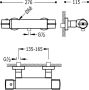 Tres Alplus douche thermostaatkraan 15 cm opbouw rond chroom - Thumbnail 2