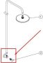 Tres buitendouche onderdeel ( knop ) voor artikel 01299601 - Thumbnail 4