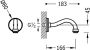 Tres Clasic inbouw uitloop 17 cm messing chroom - Thumbnail 2