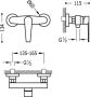 Tres Douchekraan Class | Opbouw | Mengkraan | 1-weg | hoh 15 cm | 1-hendel | Rond | Chroom - Thumbnail 5