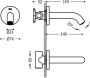 Tres Complementos inbouw uitloop 14 cm messing chroom - Thumbnail 2