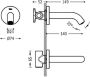 Tres Complementos inbouw uitloop 14 cm messing chroom - Thumbnail 3