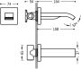 Tres Complementos inbouw uitloop waterval 16 cm messing chroom - Thumbnail 2