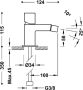 Tres Bidetmengkraan Cuadro Exclusive met Draaiknop Korte Uitloop 10 cm Chroom Zwart - Thumbnail 3