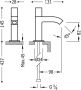 Tres Fonteinkraan Cuadro | Opbouw | Koudwater kraan | Standaard model | Vierkant | Goud - Thumbnail 2