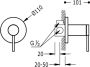 Tres Douchekraan MonoTerm | Inbouw | Mengkraan | Excl.Inbouwdeel | 1-weg | Rond | Chroom - Thumbnail 2