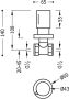 Tres Max design stopkraan 1 2" bi x 1 2" bi chroom - Thumbnail 2