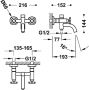 Tres Badkraan Mont Blanc | Opbouw | Mengkraan | Incl.Handdoucheset | 2-weg | hoh 15 cm | 2-hendels | Rond | Zwart - Thumbnail 2