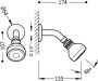 Tres Hoofddouche Ordal | 7 cm | Incl.Muurarm | Rond | Chroom - Thumbnail 2