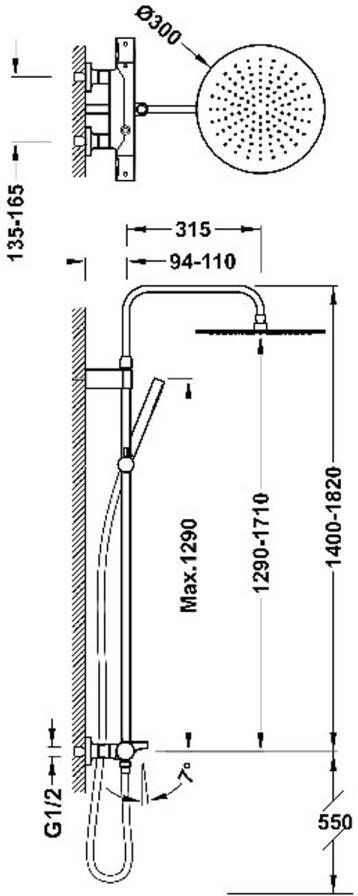 Tres Badkraan Overwall | Opbouw | Mengkraan | 3-weg | 2-hendels | Rond | Goud mat 24k