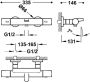 Tres Badkraan Overwall | Opbouw | Thermostaatkraan | 2-weg | 2-hendels | Rond | Wit mat - Thumbnail 2