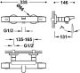 Tres Badkraan Overwall | Opbouw | Thermostaatkraan | 2-weg | 2-hendels | Rond | Zwart mat - Thumbnail 2