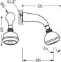 Tres Hoofddouche Plus | 9 cm | Incl.Muurarm | Rond | Chroom - Thumbnail 2