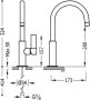 Tres Wastafelkraan Project | Opbouw | Draaibare uitloop | Mengkraan | Hoog model | 1-hendel | Rond | RVS look - Thumbnail 2