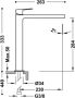 Tres Wastafelkraan Project | Opbouw | Mengkraan | Hoog model | 1-hendel | Rond | 24k Rose goud - Thumbnail 2