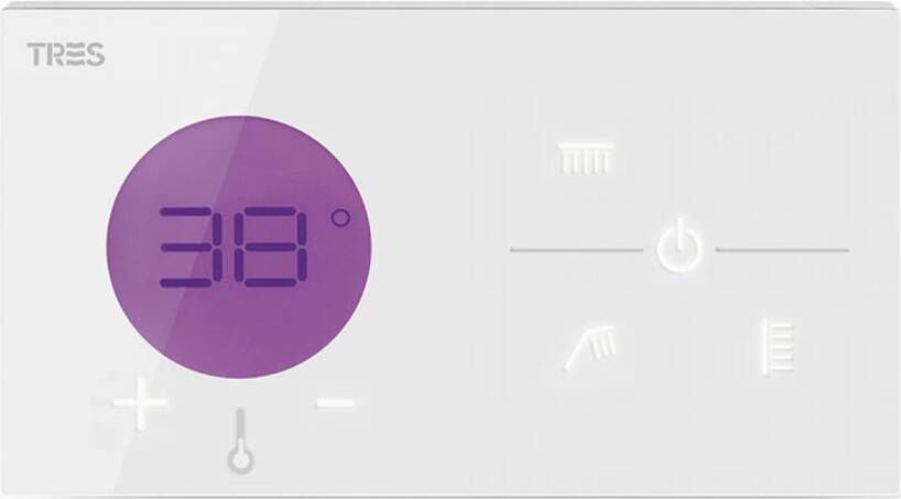 Tres Regendouche set electronisch Shower Technology Classic | Inbouw | Thermostaatkraan | 3-weg | Vintage | Messing oud