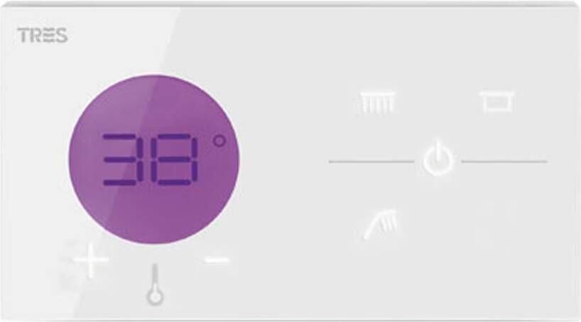 Tres Regendouche set electronisch Shower technology | Inbouw | Thermostaatkraan | 3-weg | Vierkant | Chroom