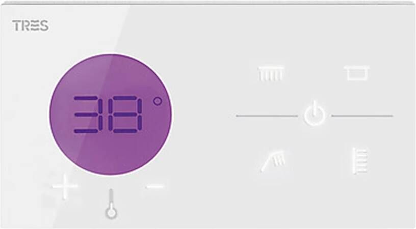 Tres Regendouche set electronisch Shower technology | Inbouw | Thermostaatkraan | 4-weg | Vierkant | Chroom