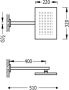 Tres Hoofddouche Selection | 22x32 cm | Incl.Muurarm | Rechthoek | Chroom - Thumbnail 2