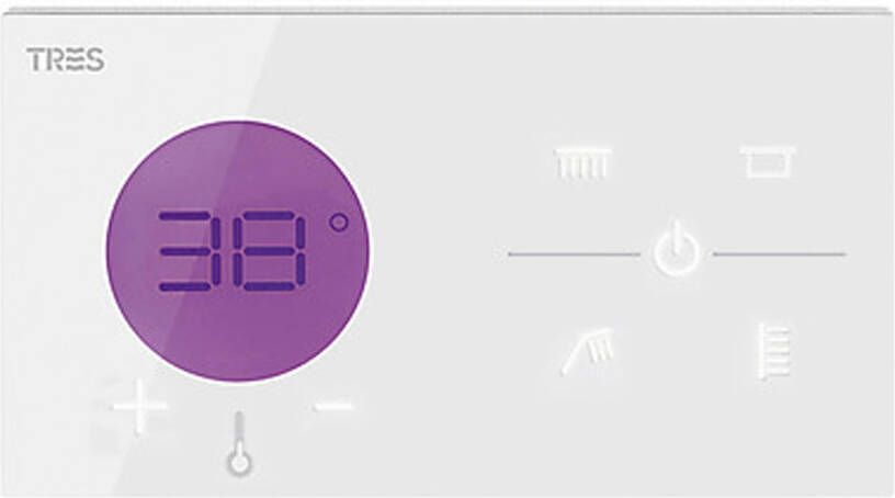 Tres Regendouche set electronisch Shower technology | Inbouw | Thermostaatkraan | 4-weg | Vierkant | Chroom