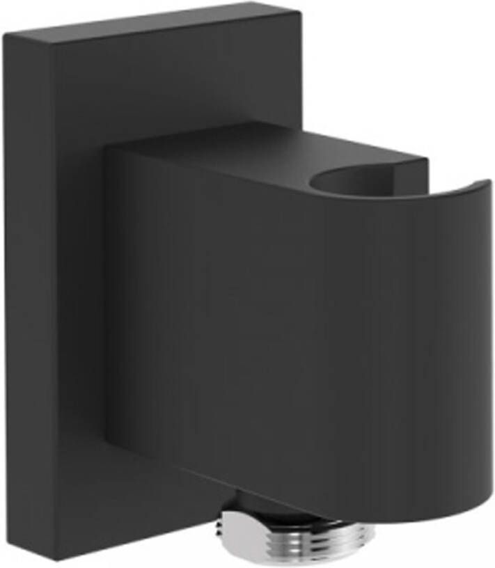 Tres Shower Technology elektronische inbouwthermostaat met regendouche 30x30cm met wandarm en handdouche mat zwart - Foto 4