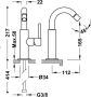 Tres Study bidet mengkraan gebogen uitloop opbouw rond 24k Rose goud - Thumbnail 2