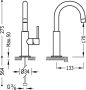 Tres Wastafelmengkraan Study Exclusive 27 5 cm met Hendel Uitloop Gebogen Rond Amber Geel - Thumbnail 3