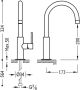 Tres Wastafelkraan Study | Opbouw | Draaibare uitloop | Mengkraan | Hoog model | 1-hendel | Rond | 24k Goud mat - Thumbnail 2