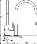 Tres Wastafelkraan Study | Opbouw | Draaibare uitloop | Mengkraan | Hoog model | 1-hendel | Rond | Rood - Thumbnail 2