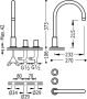 Tres Wastafelkraan Study | Opbouw | Draaibare uitloop | Mengkraan | Hoog model | 2-knops | Rond | 24k Goud mat - Thumbnail 2