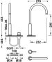 Tres Wastafelkraan Study | Opbouw | Draaibare uitloop | Mengkraan | Hoog model | 1-hendel | Rond | RVS look - Thumbnail 2
