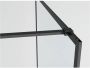 Van Rijn Products Van Rijn ST04 inloopdouche 120x200 cm helder glas omkaderd profiel zwart stabilisatiestang - Thumbnail 4