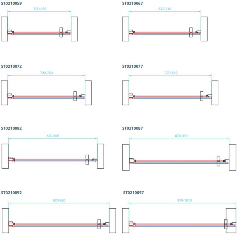 Van Rijn Products Van Rijn ST02 nisdeur stelmaat: 71-73x200 cm zwart