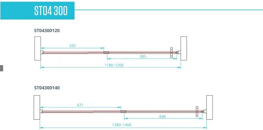 Van Rijn Products Van Rijn ST04 Nisdeur 120x200 cm 2 lijnen zwart