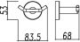 Wiesbaden Handdoek haak 304 | Wandmontage | 8.4 cm | Dubbel haaks | RVS - Thumbnail 2