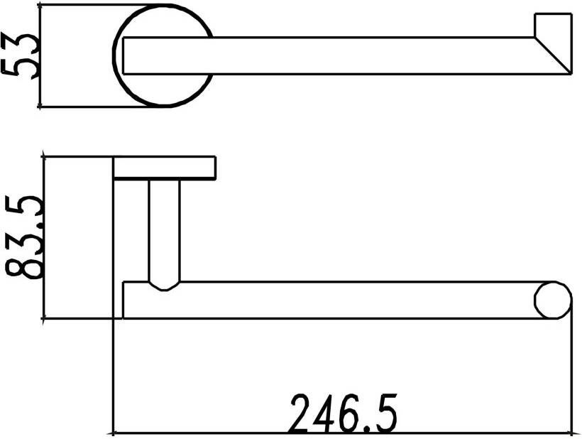 Wiesbaden Handdoek houder 304 | Wandmontage | Messing | Rond | RVS