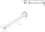 Wiesbaden Handdoek rek Alonzo | Wandmontage | 5.5 cm | Enkel | Messing geborsteld - Thumbnail 3