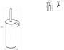 Wiesbaden Alonzo toiletborstel met houder RVS geborsteld - Thumbnail 2