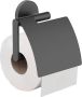 Wiesbaden Alonzo toiletrolhouder met klep gunmetal - Thumbnail 2