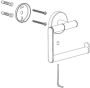 Wiesbaden Alonzo toiletrolhouder zonder klep RVS geborsteld - Thumbnail 3